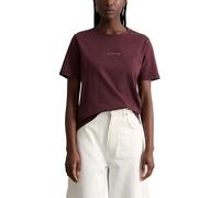 Marc OߴPolo Denim Damen T-Shirt aus Bio-Baumwolle mit Logo, Rot (Merlot Red), XL