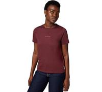 Marc OߴPolo Denim Damen T-Shirt aus Bio-Baumwolle mit Logo, Rot (Merlot Red), XS