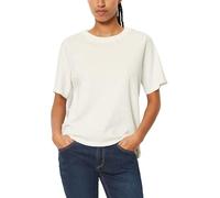 Marc O'Polo Denim T-Shirt Damen – Label-Detail, Bio-Baumwolle, Rundhalsausschnitt – Weiß L