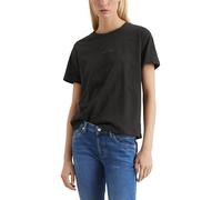 Marc O'Polo Denim Damen T-Shirt aus Bio-Baumwolle Regular Fit, Schwarz (Black), M