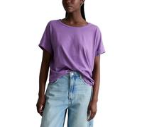 Marc OߴPolo Denim Damen T-Shirt aus Bio-Baumwolle Relaxed Fit, Lila (Grand Violet), L
