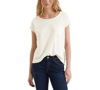 Marc O'Polo Denim Damen T-Shirt aus Bio-Baumwolle Relaxed Fit, Weiß (Scandinavian White), L