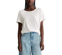 Marc OߴPolo Denim Damen T-Shirt aus Bio-Baumwolle Relaxed Fit, Weiß (Silky White), L