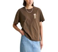 Marc OߴPolo Denim Damen T-Shirt mit Logo Relaxed Fit, Braun (Hazelnut Brown), XL