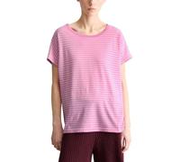 T-Shirt MARC O'POLO DENIM "aus weichem Single Jersey", Damen, Gr. S, light pink, Obermaterial: 100% Baumwolle, gestreift, Basic, regular fit, Rundhals, Umschlagbund, Shirts T-Shirt (97158768-S) light