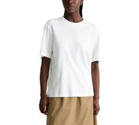 Marc OߴPolo Denim Damen T-Shirt mit Rundhalsausschnitt Regular Fit, Weiß (Silky White), L