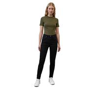 Marc O'Polo Denim Damen T-Shirt mit Stretch-Anteil Slim Fit, Grün (Dakota Shadow), XS