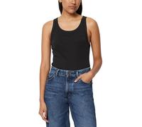 Marc O'Polo Denim Damen Tanktop mit Stretch-Anteil gerippt, Schwarz (Black), M