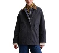 Outdoorjacke MARC O'POLO DENIM "aus Cotton-Nylon-Mix", Damen, Gr. L, blau depths, Obermaterial: 67% Baumwolle, 33% Polyamid. Futter: 95% Polyester, 5% Baumwolle, unifarben, relaxed fit, normaler Saum,