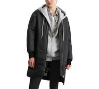 Marc O'Polo Denim Damen Übergangsjacke mit Strickkragen Long-Blouson, Schwarz (Black), S