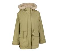 Marc O'Polo Denim Damen Winterparka aus Stretch-Twill mit Teddyplüsch-Details, grün, Gr. L