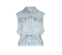 Jeansweste MARC O'POLO DENIM "mit Taillen-Tunnelzug", Damen, Gr. XS, light blau, Obermaterial: 100% Baumwolle, unifarben, loose fit, Westen (73860202-XS) light blau