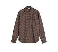 Langarmbluse MARC O'POLO DENIM "aus weichem Bio-Baumwoll-Flanell", Damen, Gr. M, braun (schwarz), Obermaterial: 100% Baumwolle, kariert, relaxed fit normal, Manschette, Blusen (12847136-M) schwarz