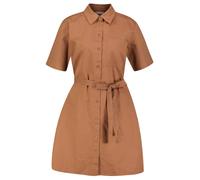 Marc O'Polo Denim Hemdblusenkleid aus Baumwolle und Leinen Relaxed Fit, braun, Gr. L