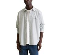 Langarmhemd MARC O'POLO DENIM, Herren, Gr. XL, N-Gr, sanftes weiß, Web, Obermaterial: 100% Baumwolle, gestreift, normal, Manschette, Hemden (28196339-XL) sanftes weiß