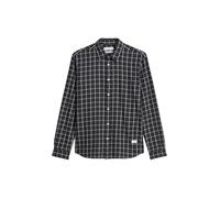 Langarmhemd MARC O'POLO DENIM, Herren, Gr. L, N-Gr, dunkelblau, Web, Obermaterial: 100% Baumwolle, kariert, regular fit normal, 2-Knopf-Manschette, Hemden, Businesshemd, Kentkragen, garngefärbtes Karo