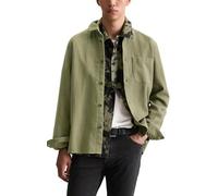 Langarmhemd MARC O'POLO DENIM "mit feiner Struktur", Herren, Gr. XXL, Normalgrößen, oak ash, Obermaterial: 100% Baumwolle, unifarben, regular fit normal, normaler Saum, Hemden (25346752-XXL) oak ash