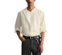 Marc OߴPolo Denim Herren Hemd mit Stehkragen Regular Fit, Weiß (Silky White), L