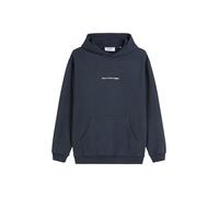 Hoodie MARC O'POLO DENIM, Herren, Gr. S, blau (navy teal), Sweatware, Obermaterial: 100% Baumwolle, unifarben, relaxed fit normal, Rundhals, Bündchen, Sweatshirts Hoodie, relaxed fit, Kängurutasche, L