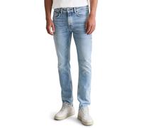 Slim-fit-Jeans MARC O'POLO DENIM "aus hochwertigem Bio-Baumwolle-Mix", Herren, Gr. 30, Länge 30, blau (dunkelblau), Obermaterial: 99% Baumwolle, 1% Elasthan. Futter: 65% Polyester, 35% Baumwolle, unif