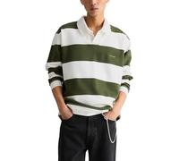 Sweatshirt MARC O'POLO DENIM "mit gedrucktem Streifenmuster", Herren, Gr. L, dunkelgrün, Obermaterial: 100% Baumwolle, unifarben, regular fit, Rippbündchen, Sweatshirts Sweatshirt (99166204-L) dunkelg