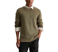 Rundhalspullover MARC O'POLO DENIM "mit speziellem Farbeffekt", Herren, Gr. XXL, pale braun, Obermaterial: 100% Baumwolle, unifarben, Rundhals, Pullover Rundhalspullover (51984504-XXL) pale braun