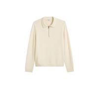 Marc O'Polo Denim Relaxed Fit Strickpullover im Polo-Stil aus Baumwoll-Mix in Offwhite, Größe S