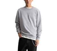 Marc OߴPolo Denim Herren Sweatshirt aus Bio-Baumwolle Regular Fit, Grau (Fog Grey Melange), M
