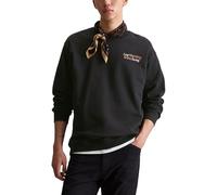 Marc OߴPolo Denim Herren Sweatshirt mit Rundhalsausschnitt Relaxed Fit, Schwarz (Black), XXL