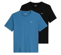 Marc O'Polo Denim Herren T-Shirt, 2er Pack - Regular Fit, Baumwolle, Logo, einfarbig S Mehrfarbig