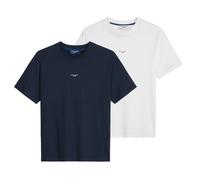 Marc O'Polo Denim Herren T-Shirt, 2er Pack - Relaxed Fit, Baumwolle, Logo, einfarbig M Mehrfarbig