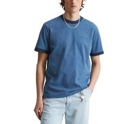T-Shirt MARC O'POLO DENIM "aus reiner Bio-Baumwolle", Herren, Gr. XXL, blau (medium blau), Obermaterial: 100% Baumwolle, unifarben, regular fit, Rundhals, Kurzarm, Shirts (65440017-XXL) medium blau