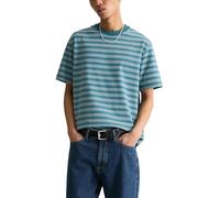 Marc OߴPolo Denim Herren T-Shirt gestreift Relaxed Fit, Grün (Dark Green Multi 02), XL