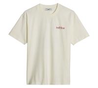 Marc O'Polo Denim Herren T-Shirt, kurzarm - Rundhals, Front + Back Print, Relaxed Fit Weiß (Silky White) L
