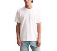 Marc OߴPolo Denim Herren T-Shirt mit Rückenprint Relaxed Fit, Weiß (Silky White), L
