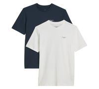 Marc O'Polo Denim Herren T-Shirts, 2er Pack - Regular Fit, Baumwolle, Logo, einfarbig S Mehrfarbig