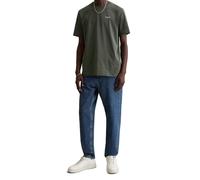 Marc O'Polo Denim Herren T-Shirts, 2er Pack - Regular Fit, Baumwolle, Logo, einfarbig Dunkelgrau/Grün XL