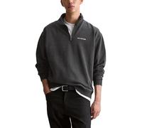 Marc O'Polo Denim Herren Troyer aus Bio-Baumwolle Relaxed Fit, schwarz, Gr. L