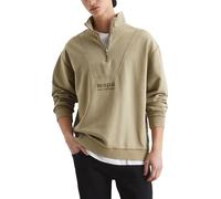 Marc O'Polo Denim Herren Troyer aus Bio-Baumwolle mit Zipper, Grün (Dusky Green), M