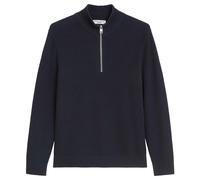 Marc O'Polo Denim Herren Troyer-Strickpullover - Knit Pullover, Troyer-Zip, Baumwolle Dunkelblau / 2XL XXL Blau