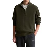 Marc O'Polo Denim Herren Troyer-Strickpullover - Knit Pullover, Troyer-Zip, Baumwolle XL Grün