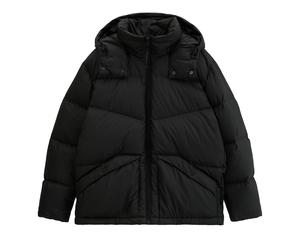 Marc O'Polo Denim Herren Winterjacke - Woven Outdoor Jackets, gesteppt, Kapuze Schwarz / 2XL XXL Schwarz