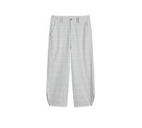 Chinohose MARC O'POLO DENIM "aus Polyester-Viskose-Stretch", Damen, Gr. XXS, Normalgrößen, grau (light grau), Obermaterial: 69% Polyester, 29% Viskose, 2% Elasthan, kariert, regular fit knöchelfrei, H
