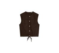 Jeansweste MARC O'POLO DENIM "aus Organic-Cotton-Lyocell-Mix", Damen, Gr. M, shaded braun, Obermaterial: 67% Baumwolle, 33% Lyocell, unifarben, relaxed fit, Westen (39259765-M) shaded braun