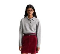 Marc OPolo DENIM Langarm-Poloshirt "aus softer Schurwolle" (83037447-M) stone melange