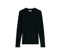 Marc O'Polo Denim Langarmshirt Rippware Slim Fit Rundhals 96% Baumwolle/4% Elasthan Damen Schwarz S
