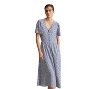 Marc OPolo DENIM Midikleid "aus bedrucktem Viskose-Crêpe" (88439225-XXS) medium blau