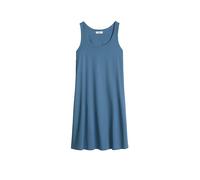 Jerseykleid MARC O'POLO DENIM "aus Organic Cotton", Damen, Gr. L, Normalgrößen, medium blau 4671, Obermaterial: 100% Baumwolle, unifarben, relaxed fit knielang, Rundhals, paspeliert, Kleider Jerseykle