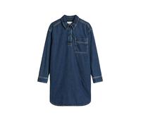 Jeanskleid MARC O'POLO DENIM "aus reiner Bio-Baumwolle", Damen, Gr. L, Normalgrößen, dunkelblau, Obermaterial: 100% Baumwolle, unifarben, oversize knielang, normaler Saum, Kleider (65325014-L) dunkelb