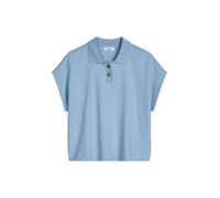 Poloshirt MARC O'POLO DENIM "aus schwerem Single Jersey", Damen, Gr. XS, blau (flaxflower blau), Obermaterial: 100% Baumwolle, unifarben, normaler Saum, Shirts (77815814-XS) flaxflower blau